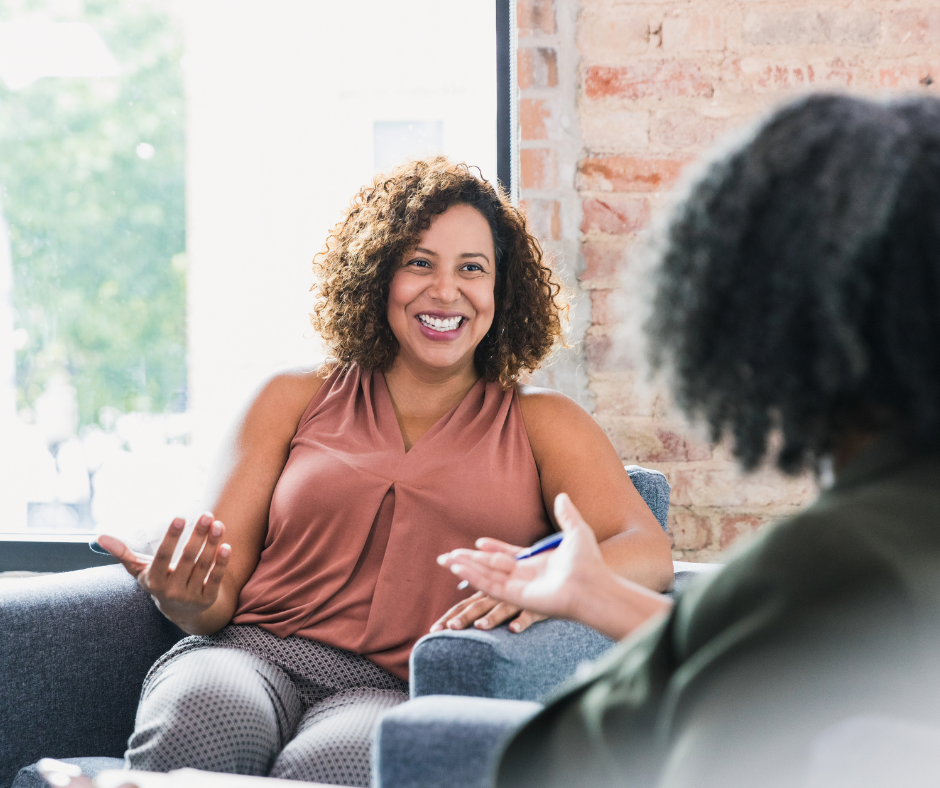 A lady at a counselling session