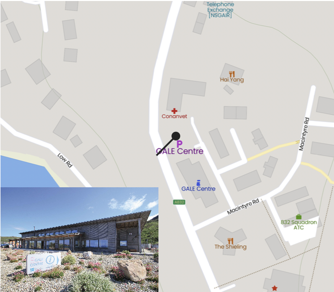 Location map of The GALE Centre