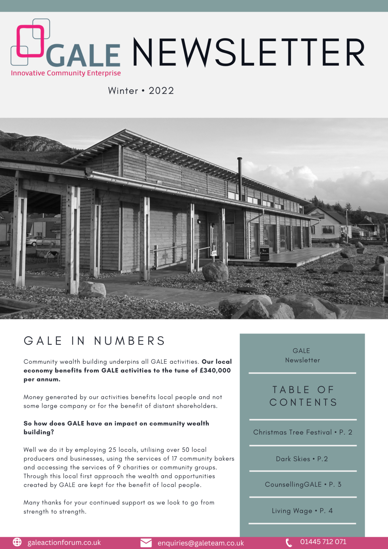 GALE Newsletter Front page