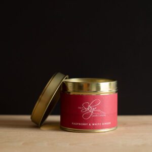 Raspberry and White Ginger Travel Container