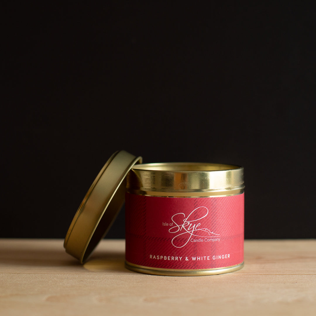 Raspberry and White Ginger Travel Container