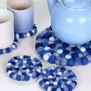 Finisterre Blue Pebble Coaster
