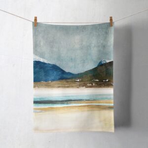 Winter Luskentyre Isle of Harris Cotton Tea Towel 2