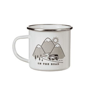 On The Road Enamel White Mug