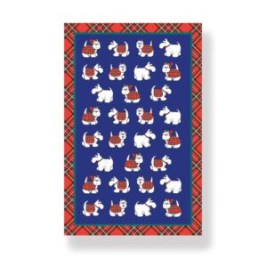 Couthie Tartan Terrier Cotton Tea Towel