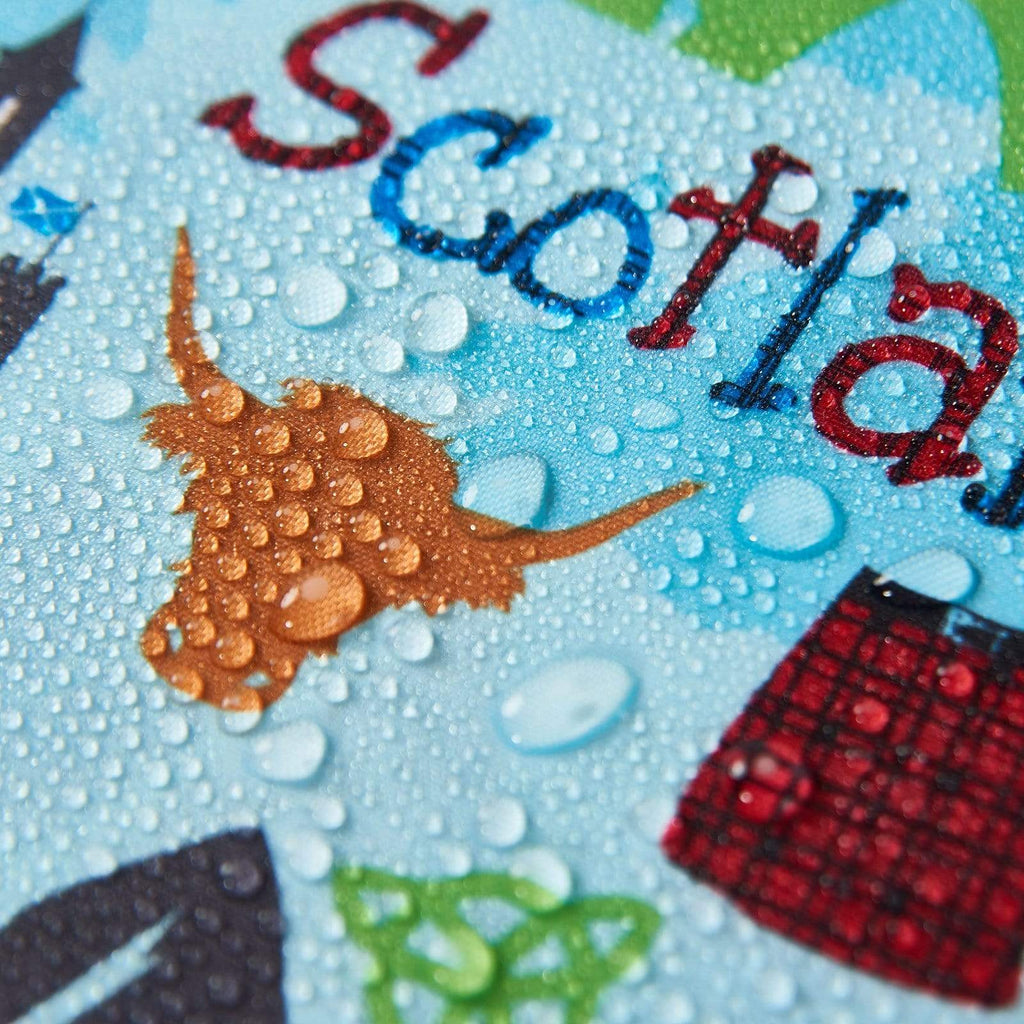 Eco Chic Lightweight Foldable Lunch Bag Scottish Montage