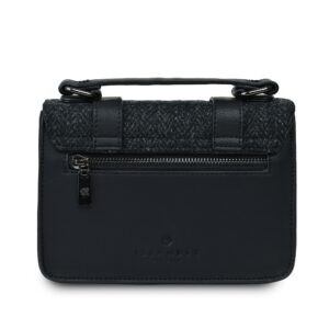 The Mini Satchel - Black Herringbone