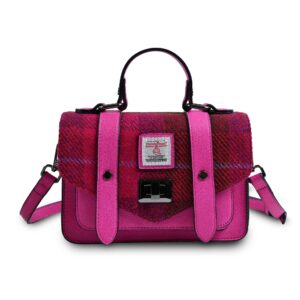 The Mini Satchel - Fuchsia Tartan