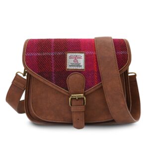 The Saddle Bag - Fuchsia Tartan