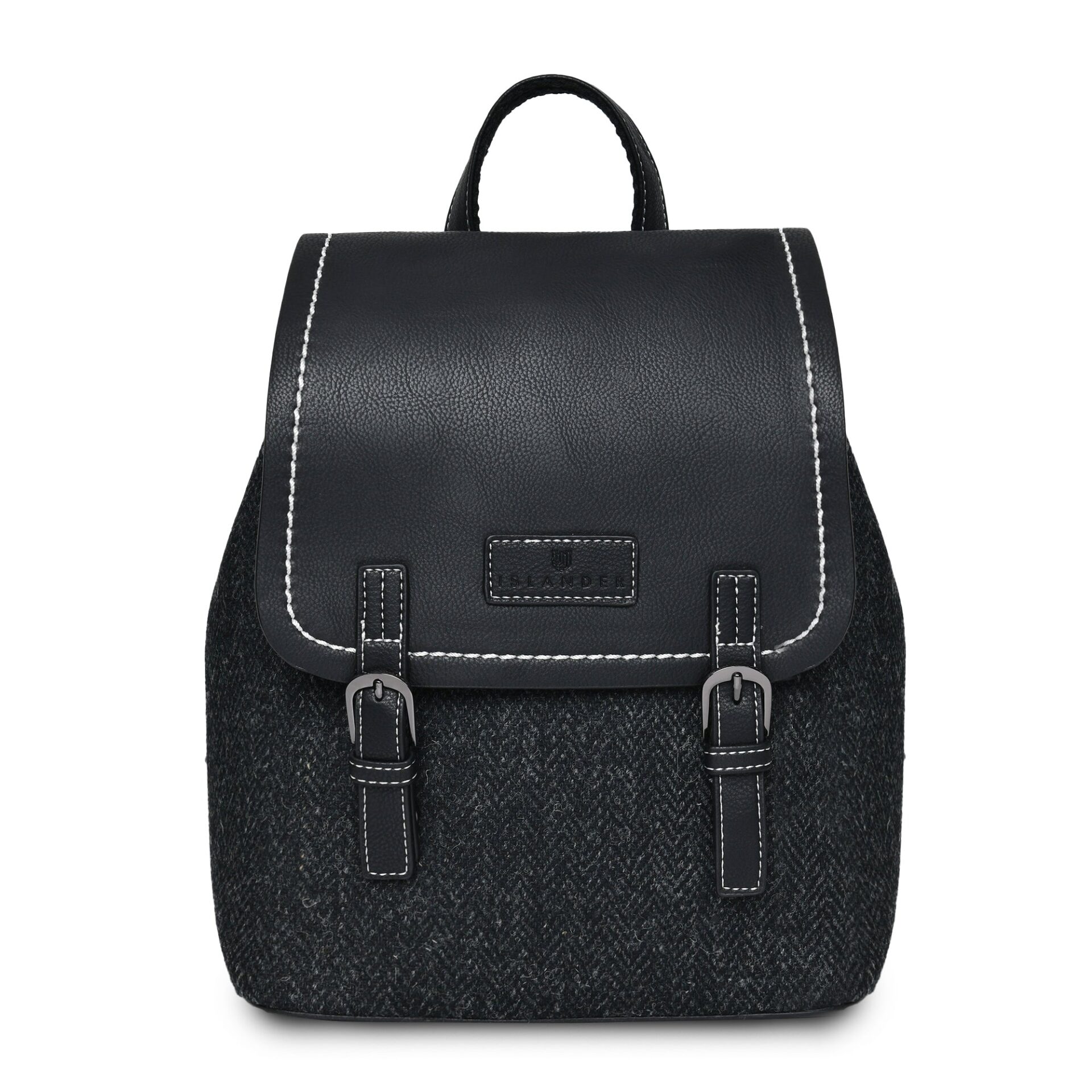 The Jura Backpack - Black Herringbone