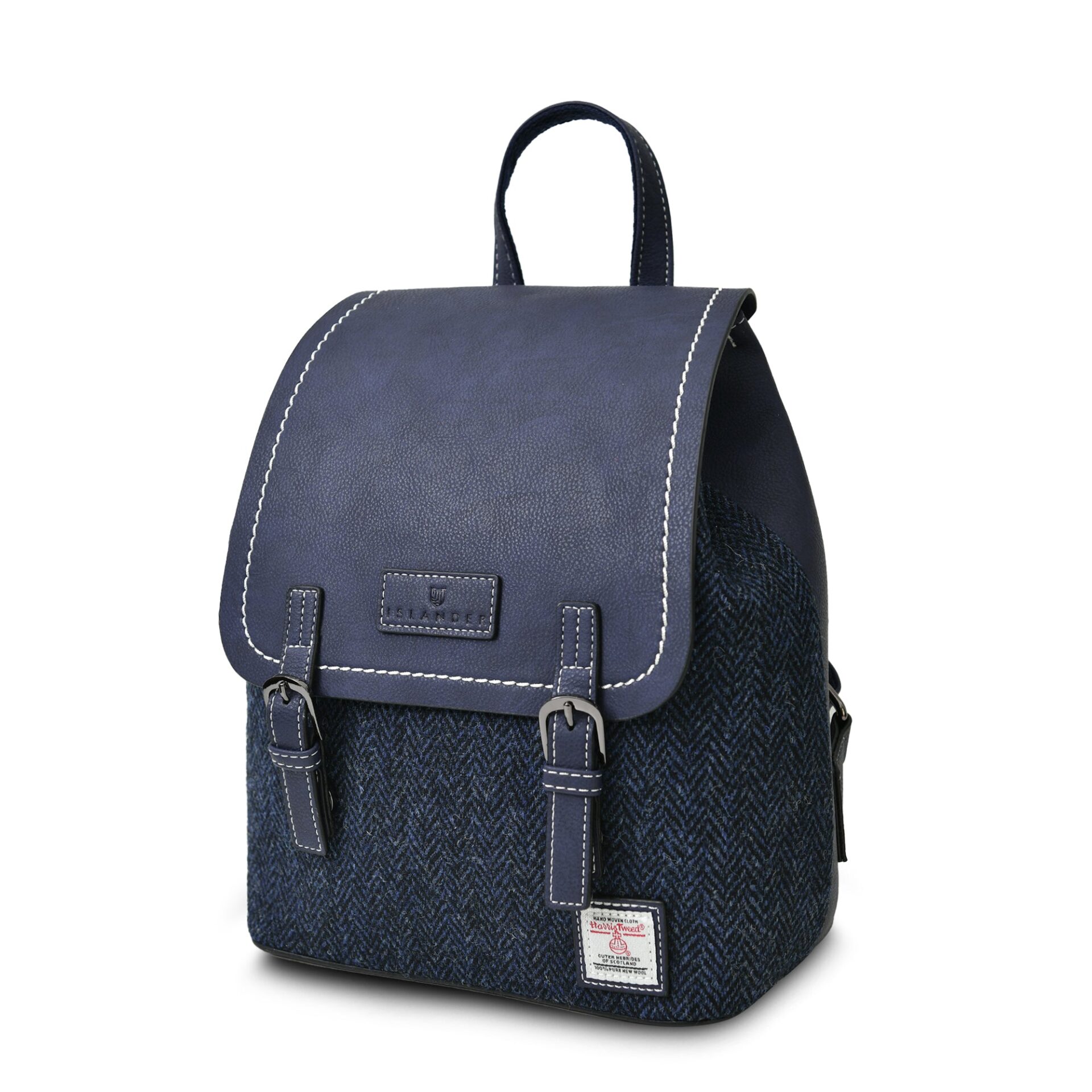 The Jura Backpack - Navy Herringbone