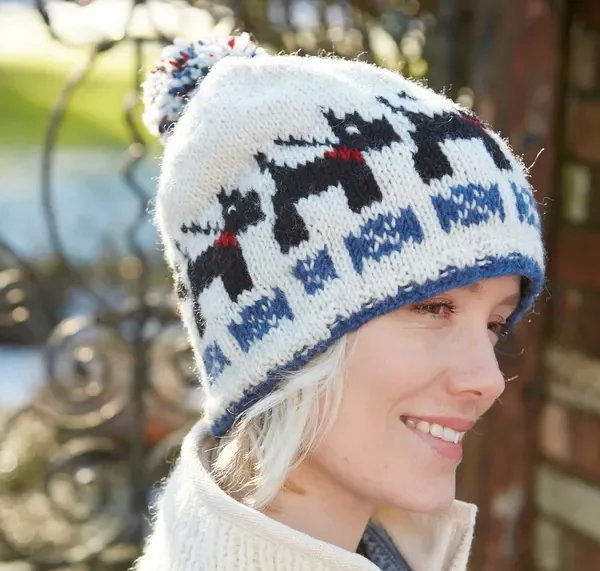Scottie Dog Bobble Beanie