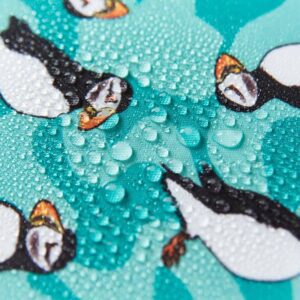 Eco Chic Lightweight Foldable Reusable Shopping Bag Teal Puffin