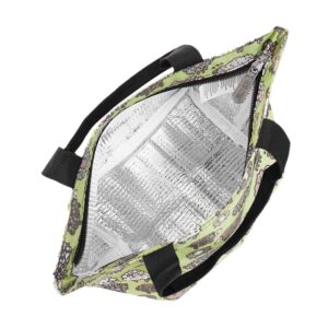 Eco Chic Lightweight Foldable Lunch Bag Green Cute Sheep