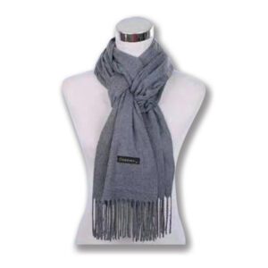 Couthie Plain Coloured Dark Grey Scarf
