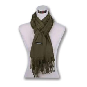 Couthie Plain Coloured Dark Green Scarf