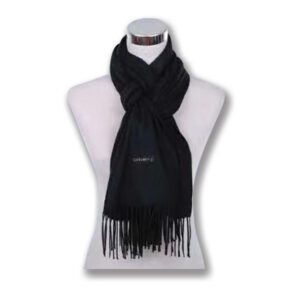 Couthie Plain Coloured Black Scarf