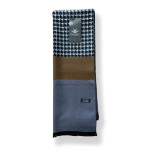 Couthie Mustard & Grey Dog Tooth Scarf