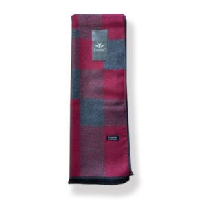 Couthie Scarf Red and Grey Check
