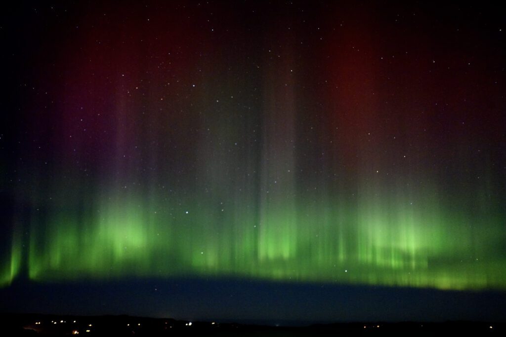 The Northern Lights over Loch Ewe Scotland
