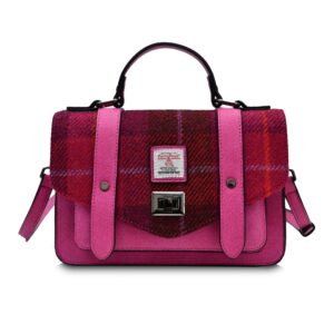 The Medium Satchel - Fuchsia Tartan