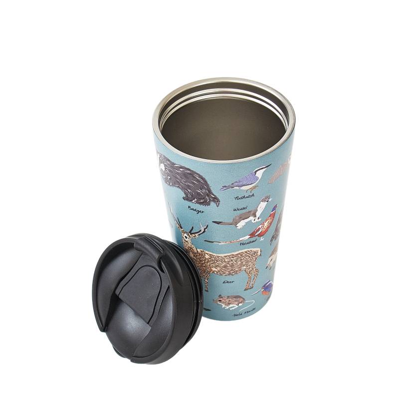 Eco Chic Thermal Coffee Cup Olive Woodland