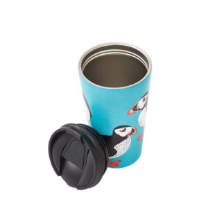 Eco Chic Thermal Coffee Cup Teal Puffin
