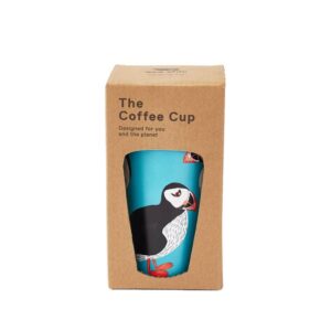 Eco Chic Thermal Coffee Cup Teal Puffin