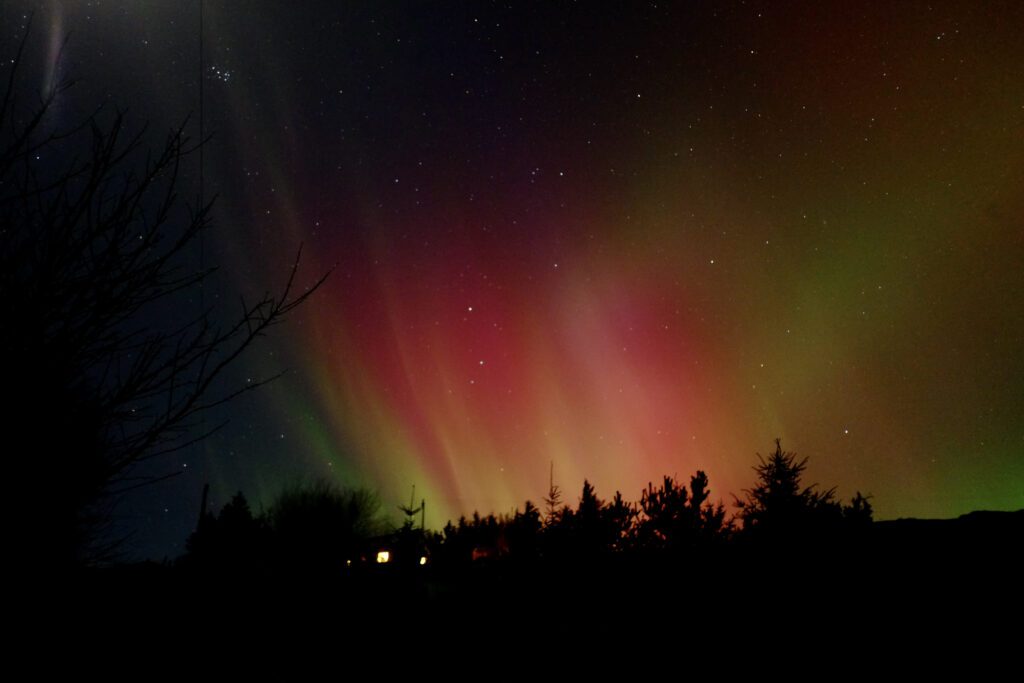 Image of the Northern Lights over Loch Ewe, Scotland