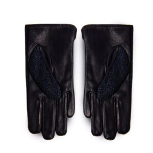 Harris Tweed Ladies Gloves - Navy Herringbone