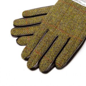 Harris Tweed Ladies Gloves - Chestnut Herringbone
