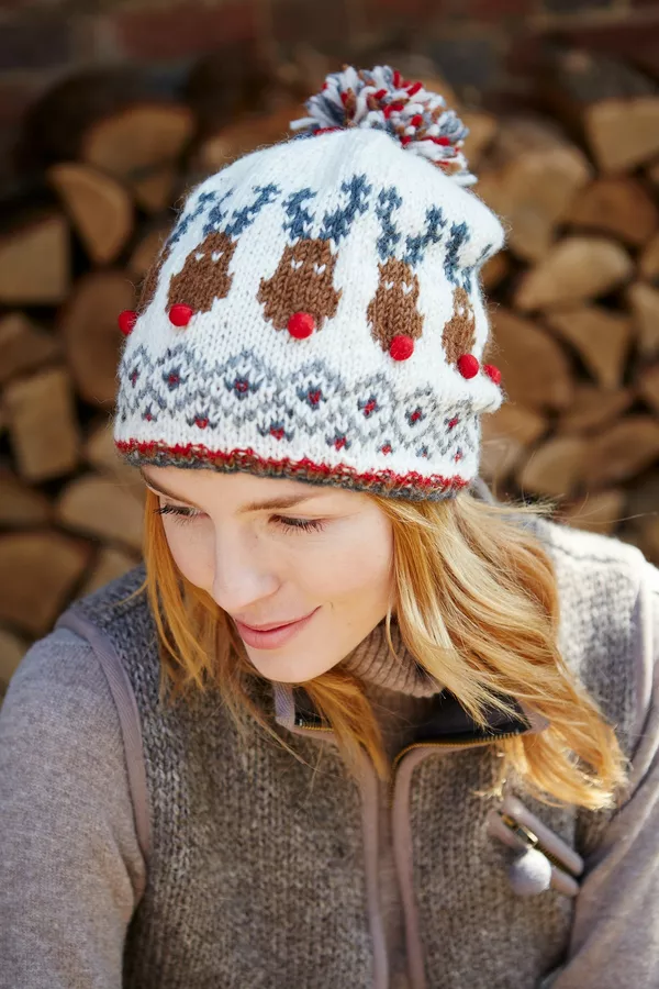 Rudolf Christmas Bobble Beanie