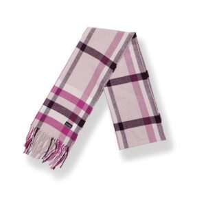 Couthie Pink Check Scarf
