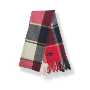 Couthie Blue and Red Check Scarf