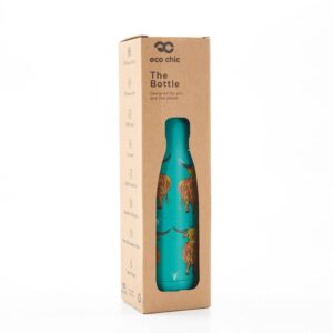 Eco Chic Thermal Bottle Teal Highland Cow