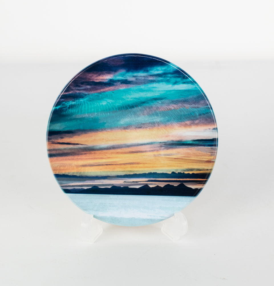 Western Isles from Trotternish Isle of Skye Ceramic Coaster