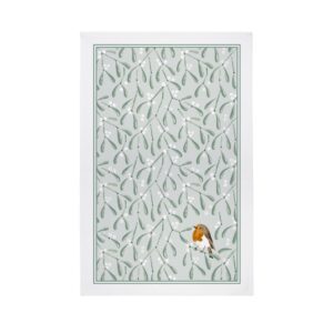 Ulster Weavers Cotton Tea Towel - Mistletoe and Robin