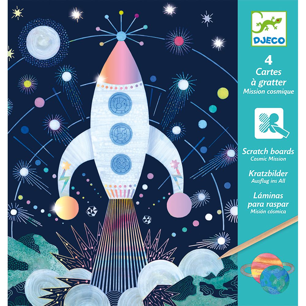 Djeco Scratch Board : Cosmic Mission