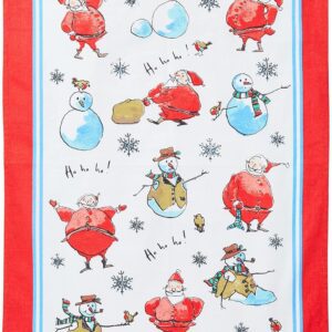 Ulster Weavers Cotton Tea Towel - Santa and Snowmen