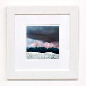 Cath Waters Strawberry Moonrise over Cuillins Skye Mini Print
