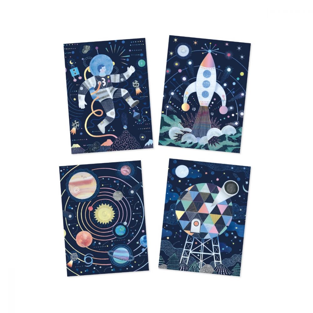 Djeco Scratch Board : Cosmic Mission 2