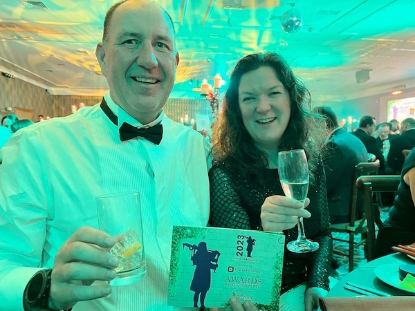 Cory Jones and Janet Miles at the Highlands and Islands Thistle Awards Ceremony