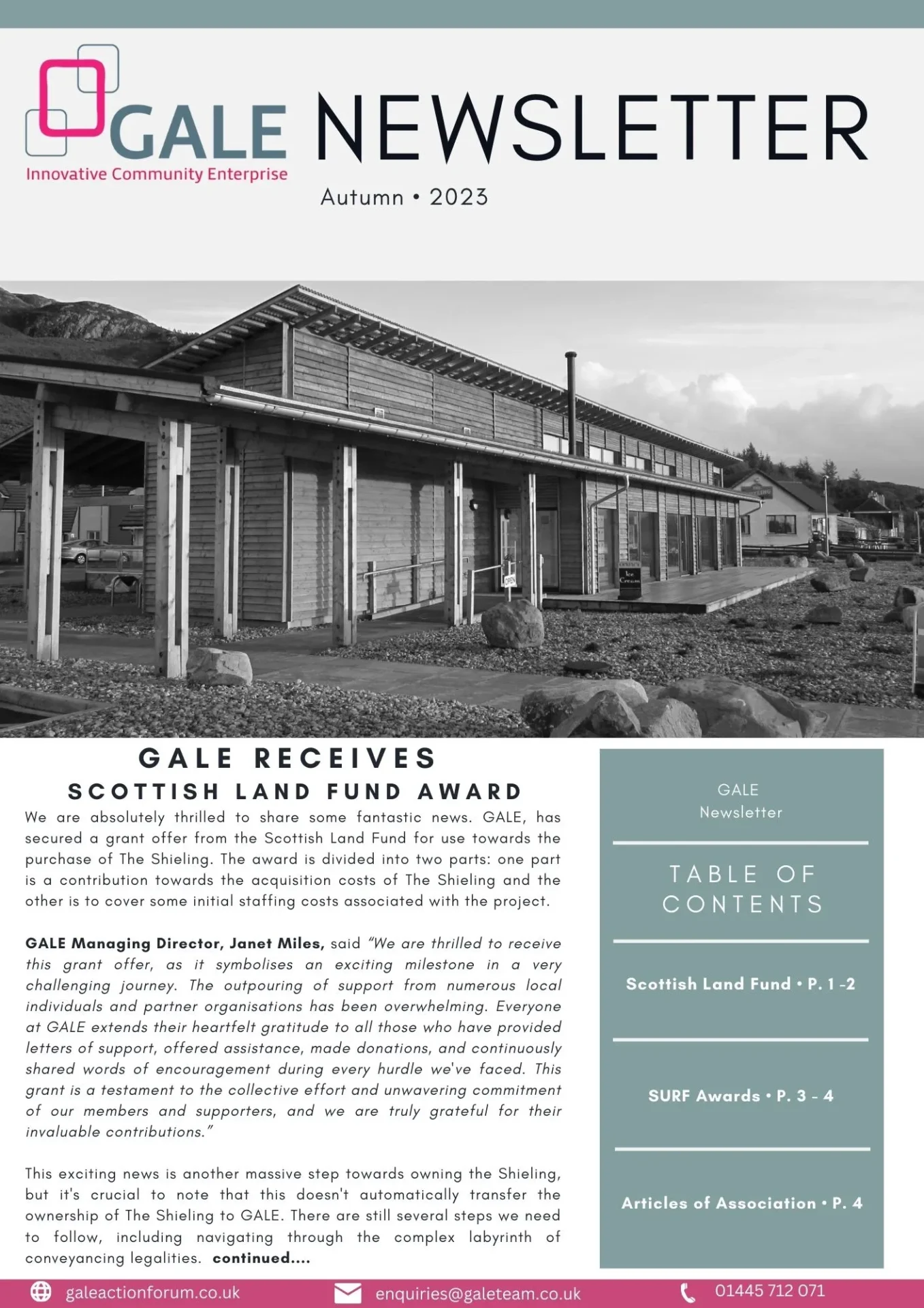 GALE Newsletter Autumn 2023