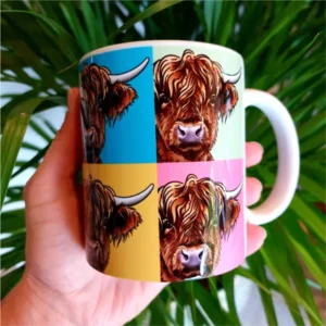 Highland Cow Pop Art Mug