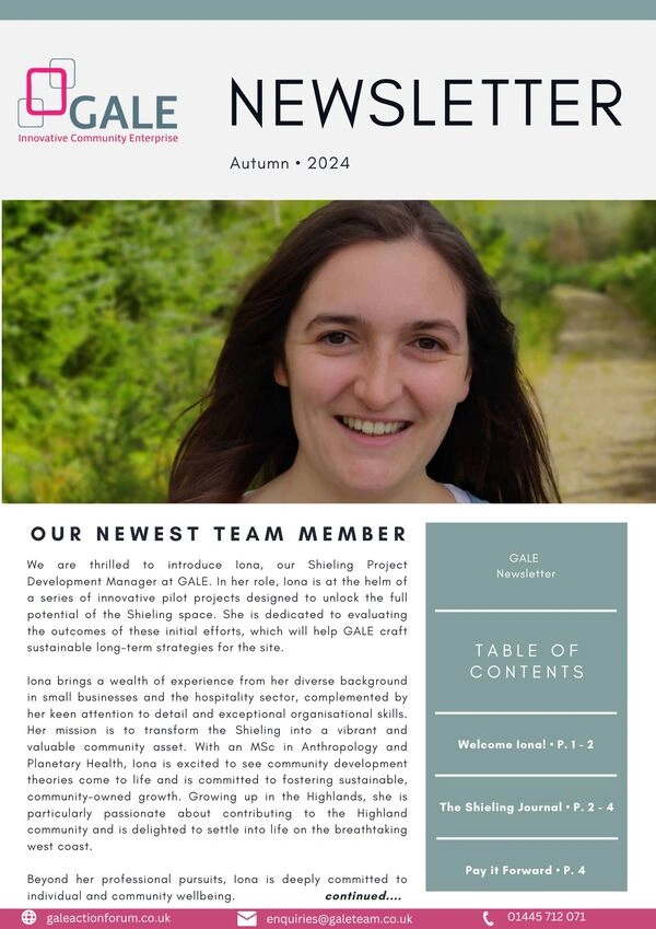 GALE Newsletter Autumn 2024 Front Page