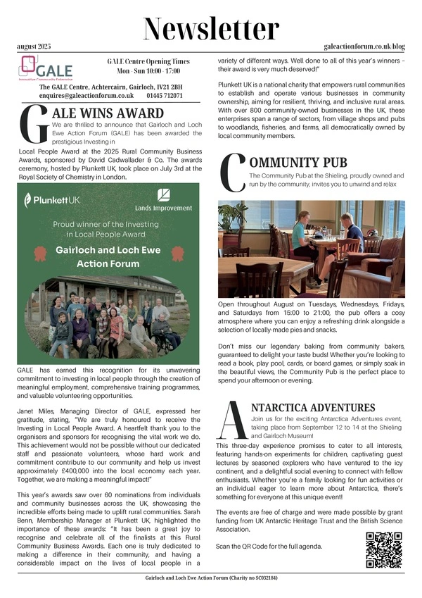 GALE Newsletter August 2025